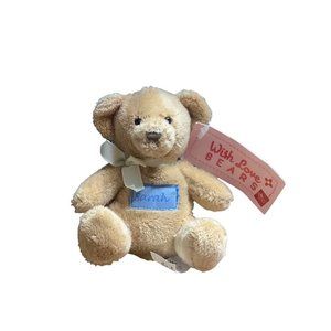 NWT Russ Floral Bow Sarah Bear Backpack Keychain Plush Stuffed Animal 4” Sitting